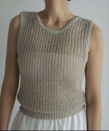 미사용 새상품  Paperyarn Knit Tanktop
