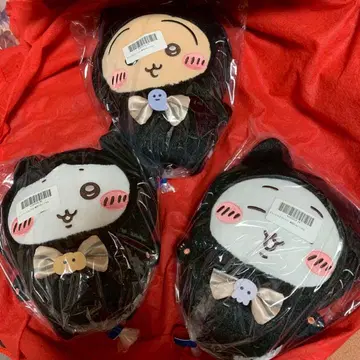 치이카와 검은 고양이 봉제 인형 세트