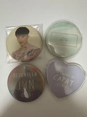 SEVENTEEN 준 카페 캔뱃지 세트