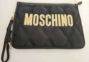 새상품급 MOSCHINO 모스키노 빅 로고 블랙 클러치백