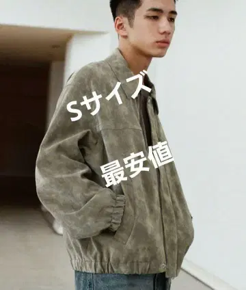 WYM LIDNMFAUX SUEDE ZIP BLOUSON 올리브 그레이