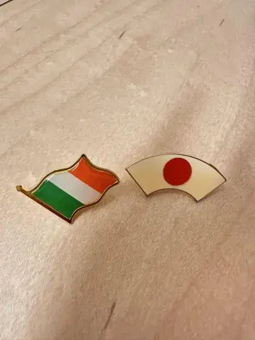 아일랜드 일본 국기 핀 배지