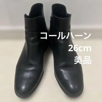 새상품급 콜한 가죽 부츠 26cm