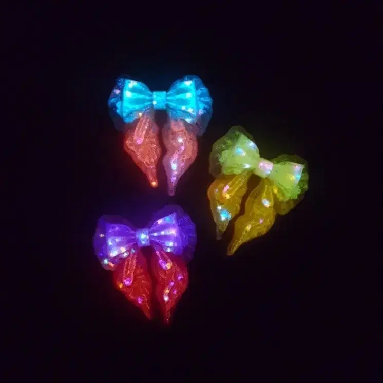 야광 리본 파츠 데코덴 키링 (새상품)