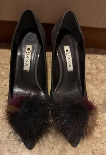 DIANA 다이애나 펌프스 21.5cm 그레이 탈부착 가능 퍼
