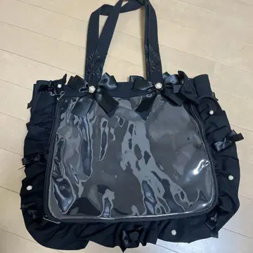 자카마트 이타백 A4 블랙 프릴 토트