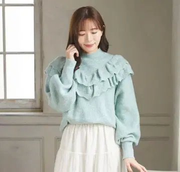 Areeam 아림 프릴 니트 풀오버 민트