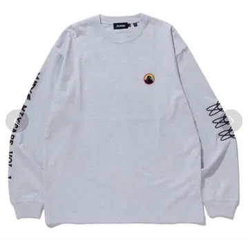 XLARGE SOUNDS 그레이 긴팔 맨투맨 로고 와펜