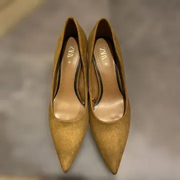 ZARA 브라운 스틸레토 펌프스 36