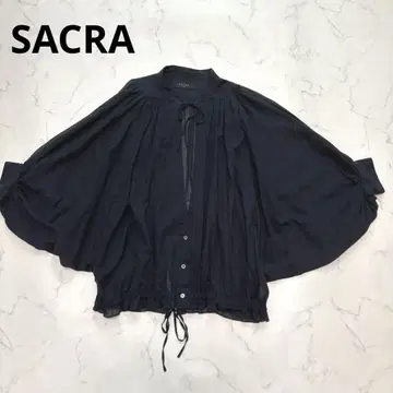 SACRA 사쿠라 시어 블라우스 볼륨 슬리브 돌먼 셔링