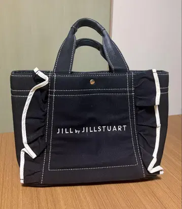 JILLbyJILLSTUART 프릴 토트백 스몰 블랙 x 화이트