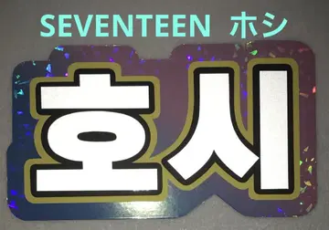 SEVENTEEN 호시 네임보드 한글 반사 시트 로우셀레 컬러