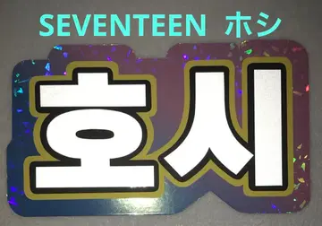 SEVENTEEN 호시 네임보드 한글 반사 시트 로우셀레 컬러