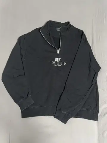 HUF 하프 지퍼 맨투맨