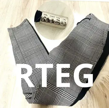 미사용급 아담스 저글러 RTEG 체크 무늬 스키니 그레이 블랙