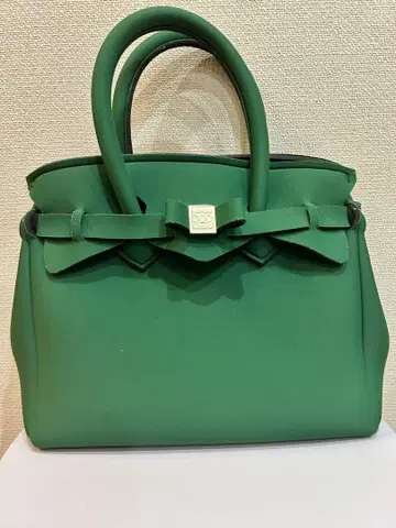 SAVE MY BAG 그린 핸드백