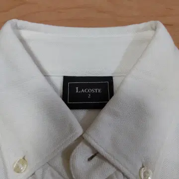 LACOSTE 화이트 긴팔 셔츠 사이즈 2