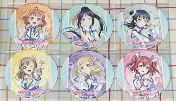 러브 라이브 THE 캐릭터 CAFE 신사이바시 코스터 Aqours 6종
