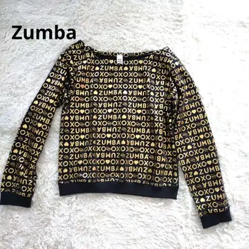 새상품급 Zumba 골드 로고 맨투맨 트레이닝복 블랙