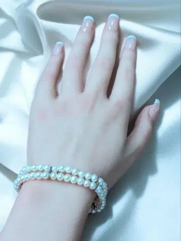 천연 펄 팔찌 블레스 진주 Pearl 화이트