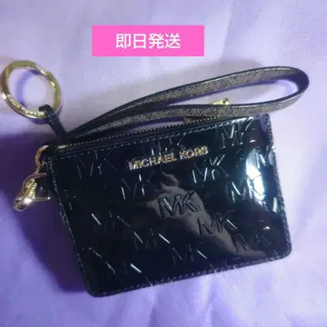[ 새상품급 ] MICHAEL KORS 로고 블랙 코인 케이스