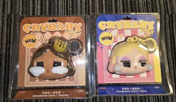 CRYBABY SHINY SHINY 이어폰 케이스 브라운 골드