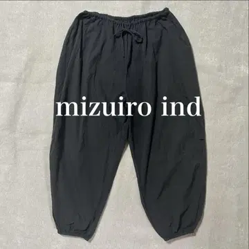 mizuiro ind 코튼 코쿤 드로스트링 팬츠 그레이