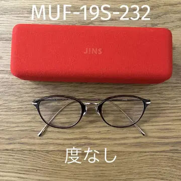 JINS MUF-19S-232 브라운 데미 도수 없음