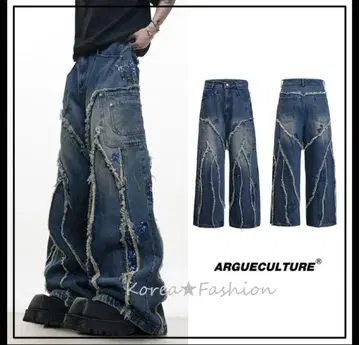 Argue Culture 데님 팬츠 워시드 청바지