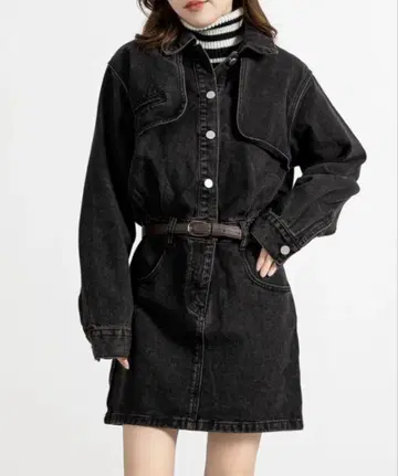 DAY CLOSET 세퍼레이트풍 데님 원피스 미니