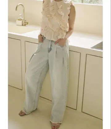 NOTREemor emor tuck wide denim pants