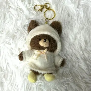 곰돌이 학교 모코 후드 참 마스코트 봉제 인형 키링