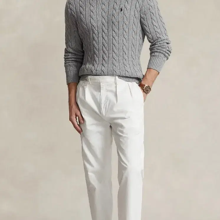 무료배송/정품)새상품 폴로 꽈배기 라운드 니트 3가지컬러