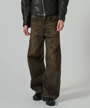 nvrfrgt 3D TWISTED WIDE LEG JEANS