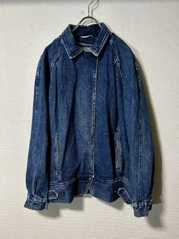 80s90s 빈티지 데님 자켓 라이더스 블루종