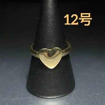 빈티지 패션 반지 골드 12호 하트 디자인 귀여운
