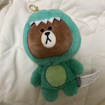 LINE FRIENDS 공룡 다이너소어 브라운 키링 봉제 인형