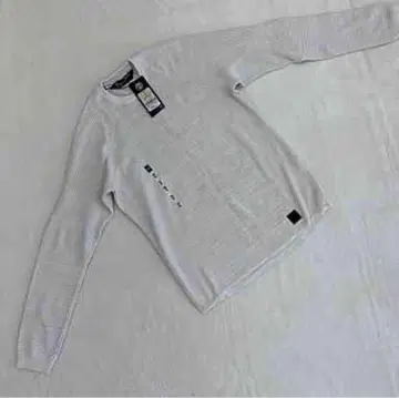 언더아머 와플 롱 슬리브 크루넥 화이트 면 M