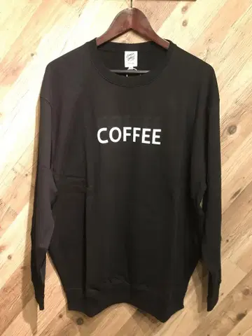 맨투맨 coffee 로고 블랙 XL 새상품 오버 사이즈