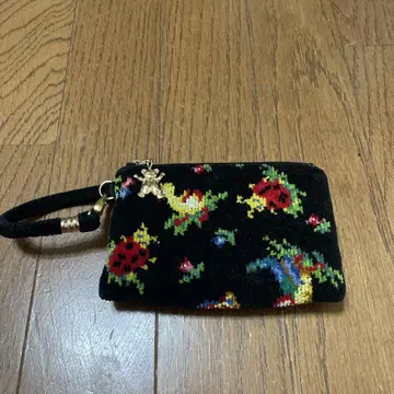 FEILER 블랙 꽃무늬 파우치