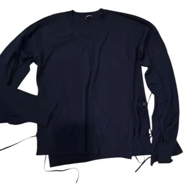 JILSANDERNAVY 긴팔 니트 사이드 슬릿 리본 얇은 소재