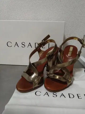 CASADEI 골드 샌들 브론즈 5