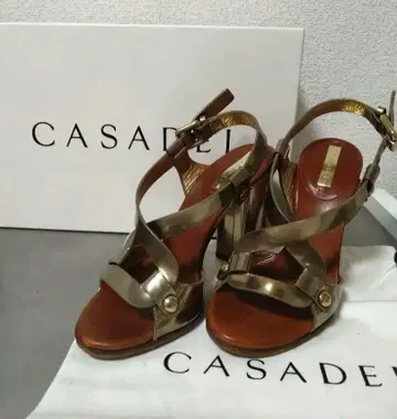 CASADEI 골드 샌들 브론즈 5