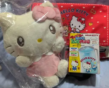 헬로키티 봉제 인형, 보온 보냉 백, 쿨 아이스 머그 세트