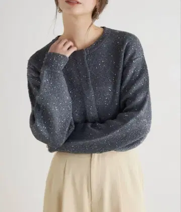 rienda 리엔다 스팽글 니트 가디건 니트 가디건