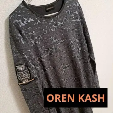 레어 OREN KASH 부엉이 자수 풀오버 긴팔 트레이닝복