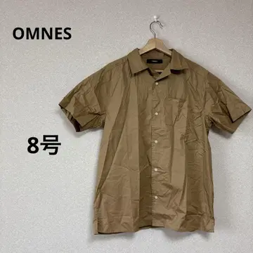 OMNES 남성용 상의 반팔 셔츠 봄/여름 브라운 미사용 사이즈 8