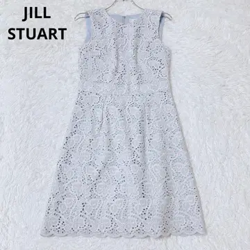 질스튜어트 원피스 무릎 기장 슬리브리스 레이스 스캘럽 일본제 0