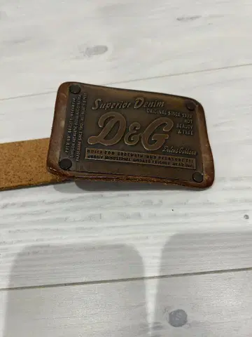 D&G 가죽 벨트 브라운