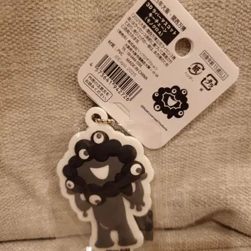 오사카 만박 미야쿠미야쿠 회장 한정판 3D 러버 마스코트 키체인 흑백 A